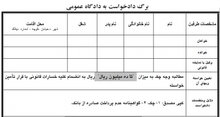 شرایط طرح دادخواست مطالبه وجه