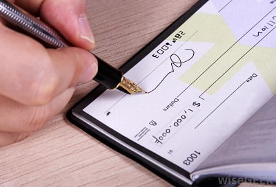 امضا ظهر چک